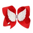 children angel wings bow hairpin girl solid color 6 inch bow clip 16 colors hair clips wholesalepicture13