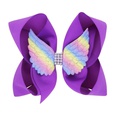 children angel wings bow hairpin girl solid color 6 inch bow clip 16 colors hair clips wholesalepicture17