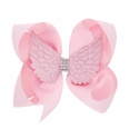 children angel wings bow hairpin girl solid color 6 inch bow clip 16 colors hair clips wholesalepicture18