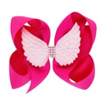 children angel wings bow hairpin girl solid color 6 inch bow clip 16 colors hair clips wholesalepicture24