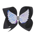 children angel wings bow hairpin girl solid color 6 inch bow clip 16 colors hair clips wholesalepicture25