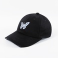 Fashion broken edge embroidery butterfly baseball cap soft top black breathable sunscreen cap women summer nihaojewelrypicture21