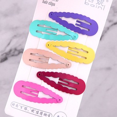 Fashion hairpin for children Candy color cute water drop hairpin side clip Korea small clip hairpin
