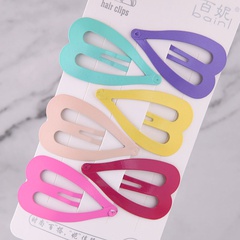 Candy color cute hairpin side clip for children love shape Korea clip small clip hairpin