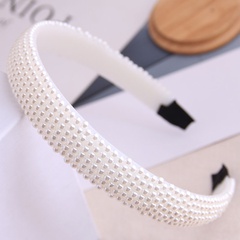 Moda coreana accesorio para el cabello salvaje simple perla damas simple diadema ancha diadema