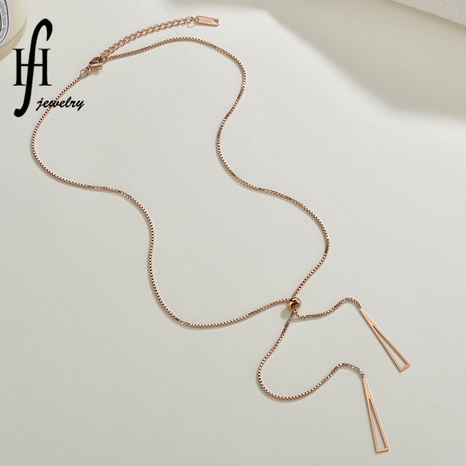 Tendance de la mode colliers niche simple triangle géométrique collier pendentif en acier inoxydable colliers pour femmes nihaojewelry's discount tags