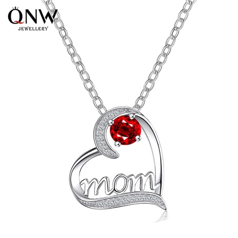 Mode vente chaude lettre d'amour collier simple collier en forme de coeur pendentif cadeau pour la fête des mères nihaojewelry's discount tags