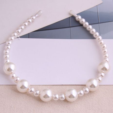Diadema de aleación de moda coreana salvaje simple para mujer, diadema de perlas, accesorio para el cabello's discount tags