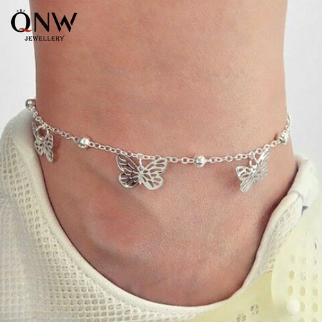 Fashion hot-selling footwear summer multi-layer hollow butterfly pendant anklet for women fashion jewelry nihaojewelry's discount tags