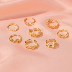 hot sale sexy carved 8-piece foot ring simple opening adjustable foot ring set wholesale nihaojewelry