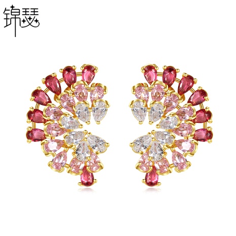 fiber cloud earrings new color banquet sweet ladies copper inlaid zirconium earring wholesale nihaojewelry's discount tags