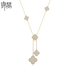 Long Korean Dress Pendant Necklace Simple Fashion Necklace wholesale nihaojewelry