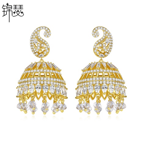 banquet bell hollow ladies pearl pendant earrings wholesale nihaojewelry's discount tags