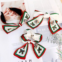 Korean kitty big bow hair band retro silk hairpin stripe printing headband wholesale nihaojewelry