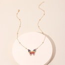 Fashion simple Butterfly Pendant Necklace Korean super fairy diamond exquisite womens clavicle chain nihaojewelrypicture23