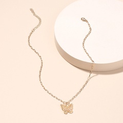 Collier pendentif papillon pour femmes de la mode coréenne Collier tendance diamant zircon nihaojewelry