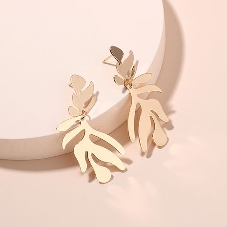 new irregular number leaf earrings exaggerated earrings wholesale nihaojewelry's discount tags