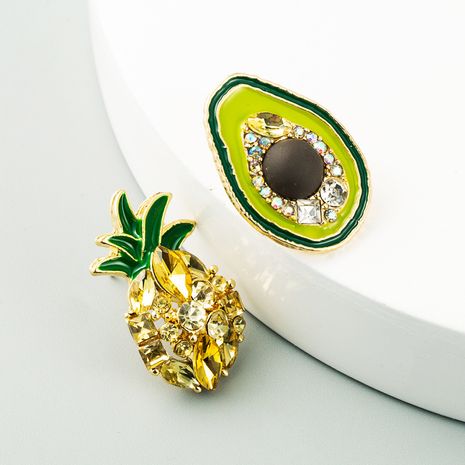 Corea mismo aretes damas asimétrico piña aguacate lindo pendientes al por mayor nihaojewelry's discount tags