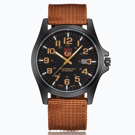 fashion military watch woven nylon belt watch hot style men's watch wholesale's discount tags