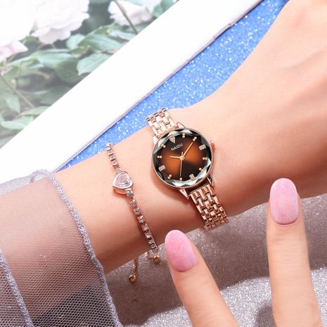 Korean fashion alloy strap quartz bracelet watch college style diamond fashion watch wholesale nihaojewelry NHSY237540's discount tags