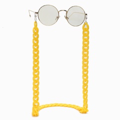 Resin acrylic plastic lemon yellow glasses chain simple retro fashion glasses chain wholesale nihaojewelry