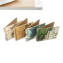 Korean simple new wallet map pattern leather gold clip unisex coin purse multifunctional card holder nihaojewelrypicture18
