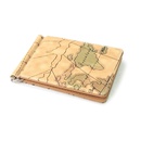 Korean simple new wallet map pattern leather gold clip unisex coin purse multifunctional card holder nihaojewelrypicture16