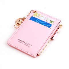 Fashion korean short card zipper cute card holder coin bag zipper card holder coin purse girl wallet wholesale nihaojewelry