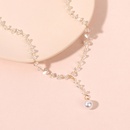 Coren court dames cristal collier clavicule chane cou tour de cou gland perle pendentif en gros nihaojewelrypicture15