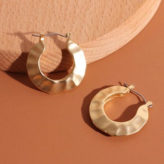 Hot sale fashion trendy gold earrings for women new simple geometric C-shaped irregular earrings wholesale nihaojewelry