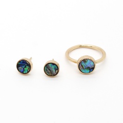 Korea round imitation abalone shell triangle shell earrings nihaojewelry