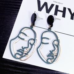 new Korean double face simple retro earrings  wholesale nihaojewelry