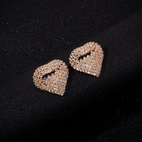 Hot-selling love-shaped rhinestone fashion simple geometric earrings for women wholesale nihaojewelry's discount tags