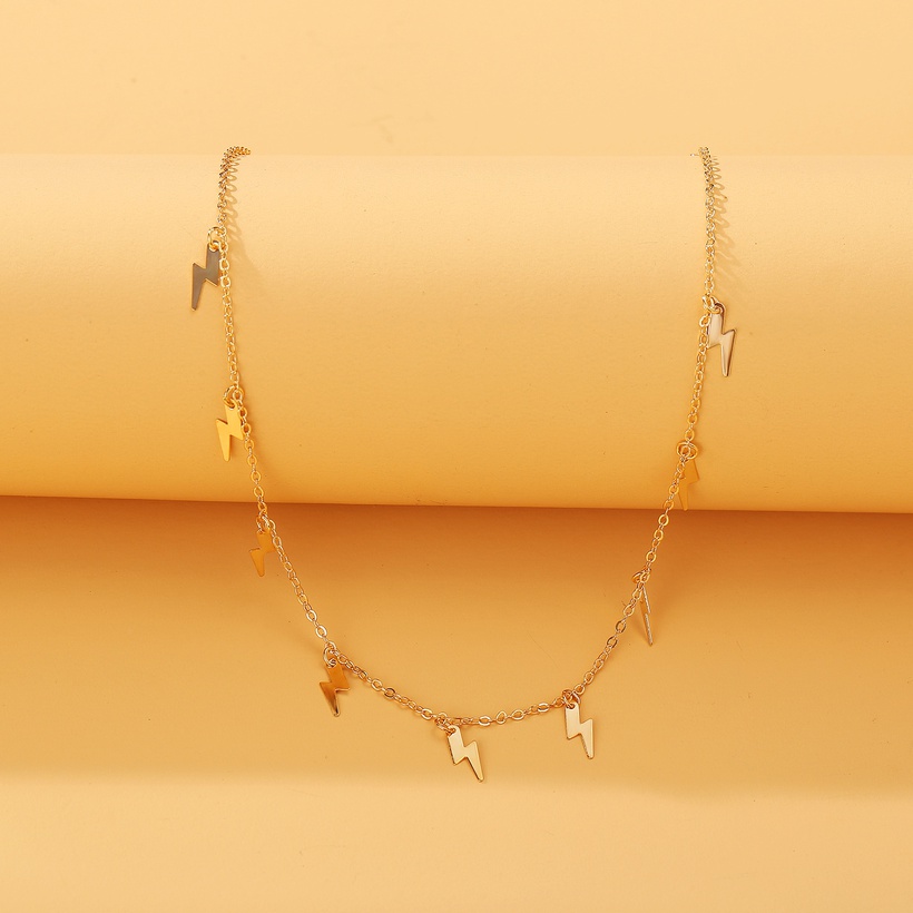 Bijoux Fantaisie Colliers | Nouvelle Mode Foudre Pendentif Alliage Rtro Mtal Collier Clavicule Chane Nihaojewelry - QM56768