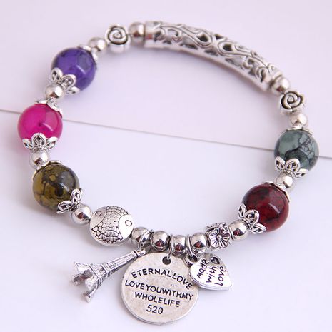mode rétro à la main perlé rétro pendentif multi-élément bracelet en gros nihaojewelry's discount tags