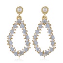 925 silver pin high quality fashion metal crystal geometric irregular shape earrings  wholesale nihaojewelrypicture3