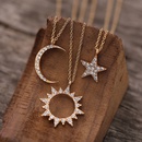 bijoux de mode nouvelle crative diamant creux soleil toile lune pendentif collier en gros nihaojewelrypicture13