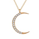 bijoux de mode nouvelle crative diamant creux soleil toile lune pendentif collier en gros nihaojewelrypicture14
