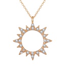 bijoux de mode nouvelle crative diamant creux soleil toile lune pendentif collier en gros nihaojewelrypicture16