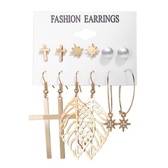 hot sale earrings set  pairing creative simple love circle earrings wholesale nihaojewelry