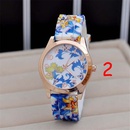 Fashion silicone watch color printing flower silicone band quartz watch wholesale nihaojewelrypicture13