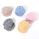 Childrens hat summer sunscreen plaid cap baby thin section softbrimmed hat Korean baseball cap wholesale nihaojewelrypicture15