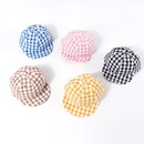 Childrens hat summer sunscreen plaid cap baby thin section softbrimmed hat Korean baseball cap wholesale nihaojewelrypicture17
