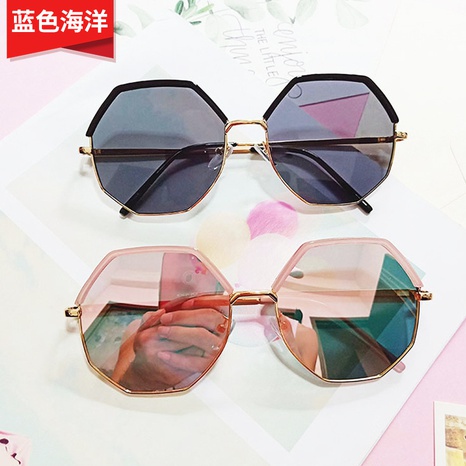 Korean polygonal irregular sunglasses round face retro sunglasses Harajuku style wholesale nihaojewelry's discount tags