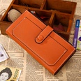 Korean creative new zipper buckle clutch bag long multifunctional PU leather wallet wholesale nihaojewelrypicture20