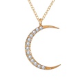 bijoux de mode nouvelle crative diamant creux soleil toile lune pendentif collier en gros nihaojewelrypicture18