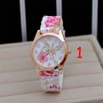 Fashion silicone watch color printing flower silicone band quartz watch wholesale nihaojewelrypicture17