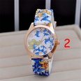 Fashion silicone watch color printing flower silicone band quartz watch wholesale nihaojewelrypicture18