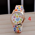 Fashion silicone watch color printing flower silicone band quartz watch wholesale nihaojewelrypicture20
