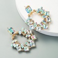 exaggerated geometric alloy inlaid rhinestone earrings super flash full diamond fashion ear jewelry wholesale nihaojewelrypicture18